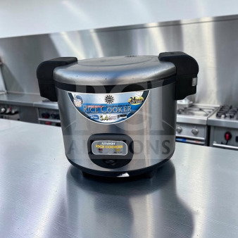 High-grade Livart L-350 commercial rice cooker, 28-cup capacity, stainless steel, 1550W, fully tested, operational.