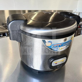 Livart L-350 commercial rice cooker, stainless steel, 30-cup capacity, 1,550W, model LIV-S-RIC-1269, well-maintained and tested.