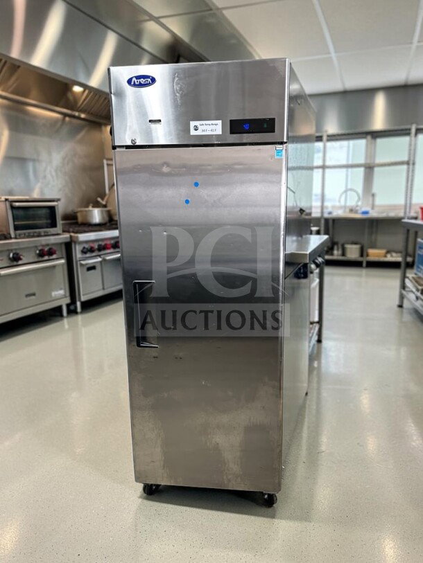 Atosa MBF8004GR 28.7" one-door commercial refrigerator, 21.4 Cu. Ft., excellent condition, ENERGY STAR®, ETL, NSF listed.