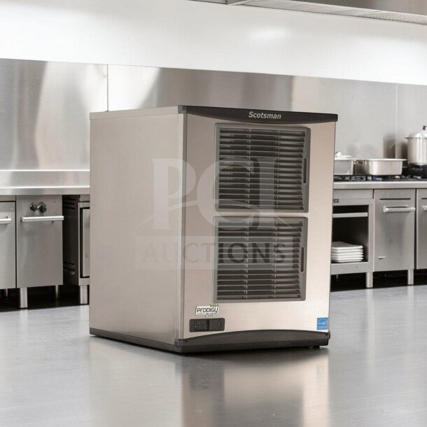 Scotsman F1222A-32D commercial ice machine, air-cooled, 22", elite condition, up to 1,100 lb/day, UL & NSF listed.