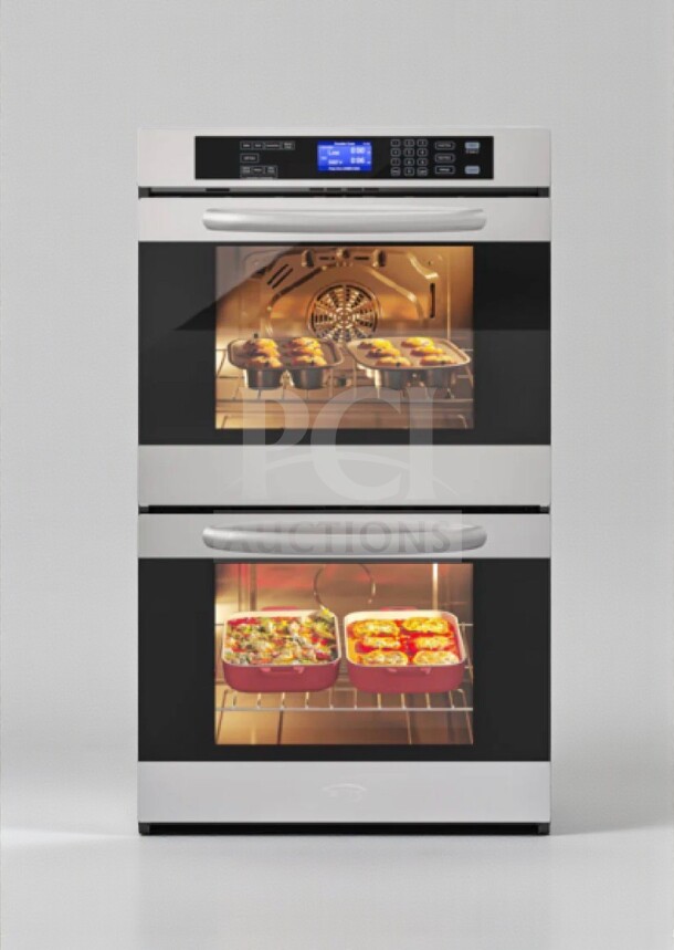 Brand new KoolMore KM-WO30D-SS 30" electric double wall oven, stainless steel, digital controls, minor scratches.