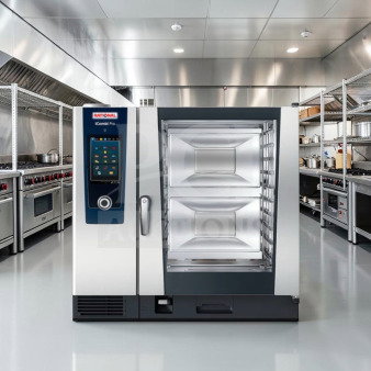 Immaculate Condition – RATIONAL iCombi Pro ICP10-FULL E – Commercial Full-Size Electric Combi Oven – 10 Full-Size Sheet Pan Capacity – Boiler-Based Steam – 208/240V / 3 Phase – Wi-Fi Enabled – NSF Certified – New/Open Box! (RAT-L-COM-1281)