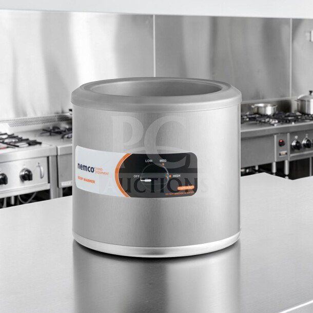 Nemco 6100A 7 Qt. Countertop Food Warmer, superb condition, adjustable thermostat, 120V, 550W, NSF & ETL listed, new/open box.