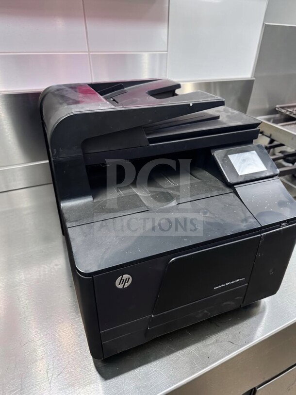 HP LaserJet Pro 200 Color MFP M276nw printer, well-maintained, wireless, 3.5" touchscreen, automatic document feeder.