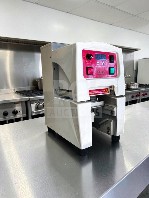 High-grade Y-Fang Automatic Cup Sealing Machine, adjustable temperature, 110V, 450W, CE marked, fully tested, model YFA-S-SEA-129.