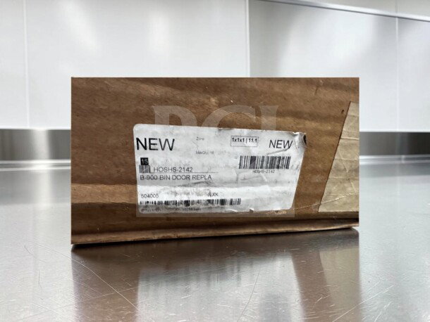 New Hoshizaki HS-2142 B-900 ice bin door replacement kit in box, labels indicate model and new condition.