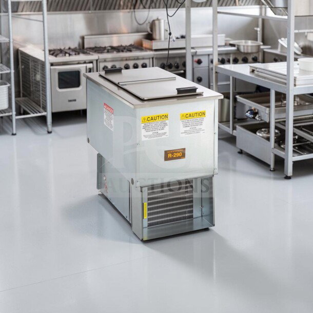 Pristine Delfield N225P 6-gallon ice cream dipping freezer, dual stainless steel lids, self-contained, 115V, NSF & UL listed.