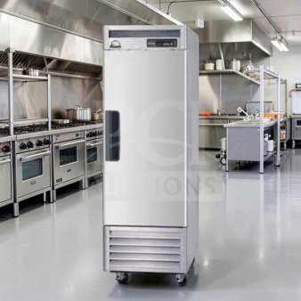 Blue Air BSF23 commercial freezer, 27" one-section, 23 cu. ft., single solid door, bottom-mount refrigeration, excellent condition.