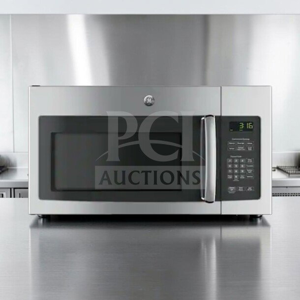 New GE Profile PVM9215SK6SS 30" over-the-range microwave, 2.1 Cu. Ft., 1,000W, stainless steel, January 2025, open box.