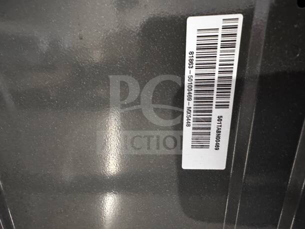 Barcode label on GE Profile microwave model PVM9215SK6SS, new/open box, stainless steel, 30-inch over-the-range.