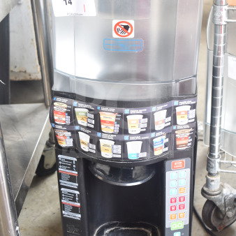Taylor SB24-12 frozen drink mixer, 115V, 1 phase, with multiple beverage labels and digital control panel.