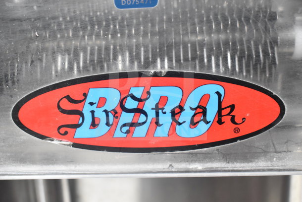 Biro Sir Steak PRO-9 meat tenderizer, commercial countertop model. Electric powered, 115V, 1 phase. Biro logo visible.