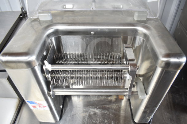 Biro PRO-9 commercial meat tenderizer, stainless steel, electric, countertop model, 115V, 1 phase, Made in USA.