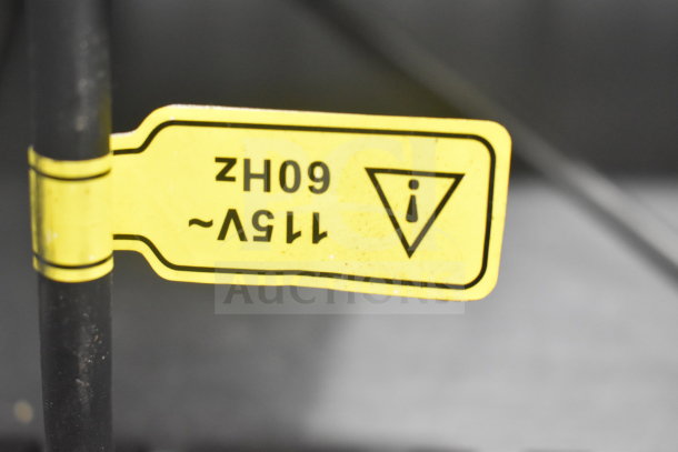 ServIt Commercial Countertop 2 Tier Warming Display; 115/208 Volts, 1 Phase. Yellow warning tag visible.