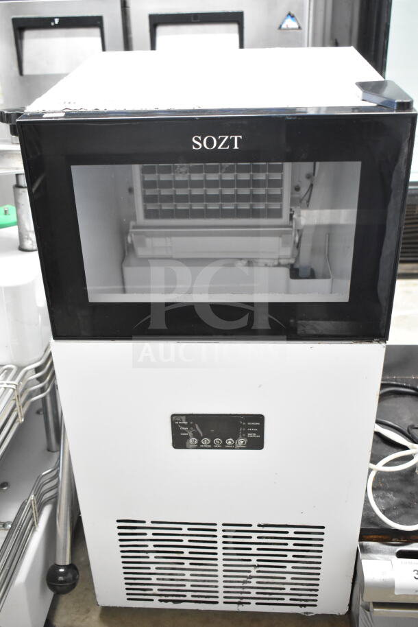 Sdzt SDZ-45 undercounter ice machine, self-contained, 120V, 1 phase, commercial use, visible control panel, excellent condition.