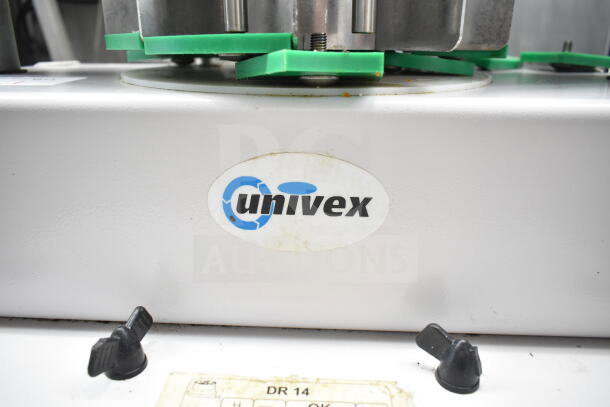 2017 Univex DR1411 countertop dough divider, 110 volts, 1 phase. Univex logo visible. Good condition.