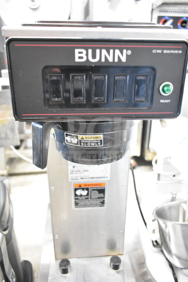 2018 Bunn CW15-APS Commercial Coffee Machine, 120V, 1 Phase. Features warning labels. Good condition.