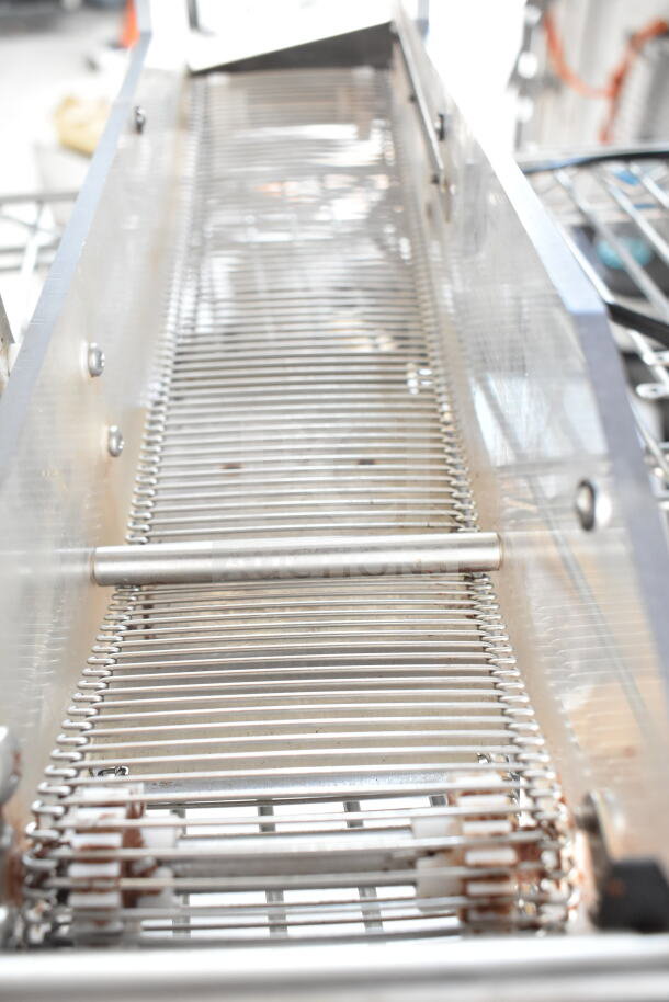 Chocovision Enrober 10 for Revolation Delta Chocolate Temperer in excellent condition. Stainless steel conveyor details.