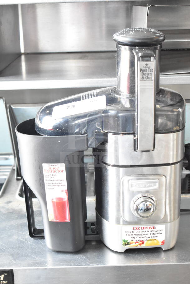 Cuisinart CJE-1000 Countertop Juicer, 120V, 1 Phase. Features 5 speeds, juice extractor with large feed tube; good condition.