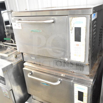 Two Turbochef NGC commercial electric rapid cook ovens, 208/240V, 1 phase, stainless steel, used condition.