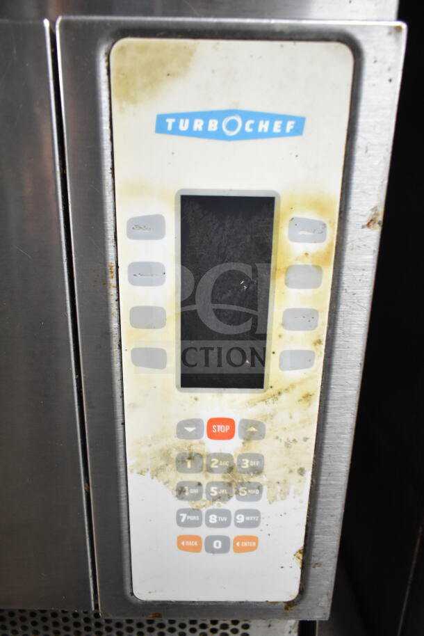 Turbochef NGC commercial rapid cook oven control panel, showing use wear. 208/240V, 1 phase electric.