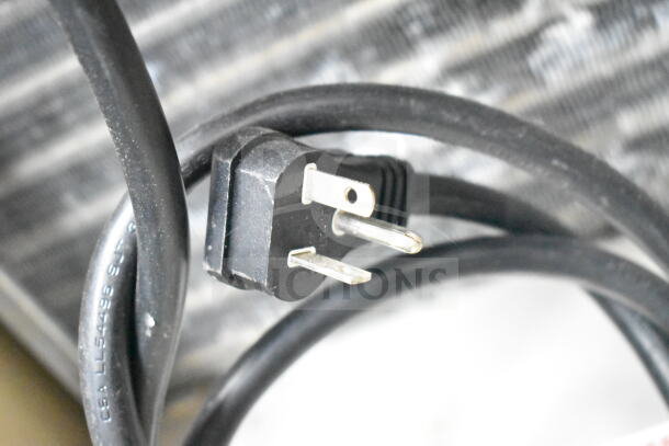 Power cord of Electro Freeze 876-234 Commercial Frozen Beverage Machine, 115 volts, 1 phase plug, commercial casters.