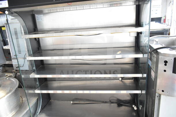 Turbo Air Commercial Open Grab N Go Merchandiser with four shelves, 120 volts, 1 phase, stainless steel, good condition.