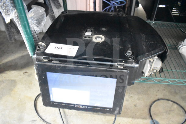 2017 Hobart HTi-7LH26 commercial food portioning scale, black, with display. Tested and working. Model HTi-7LH26.