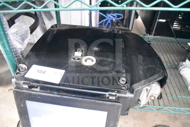 2017 Hobart HTi-7LH26 commercial food scale, black, model HTi-7LH26, 120/208-240V, tested, working condition, tag "104".
