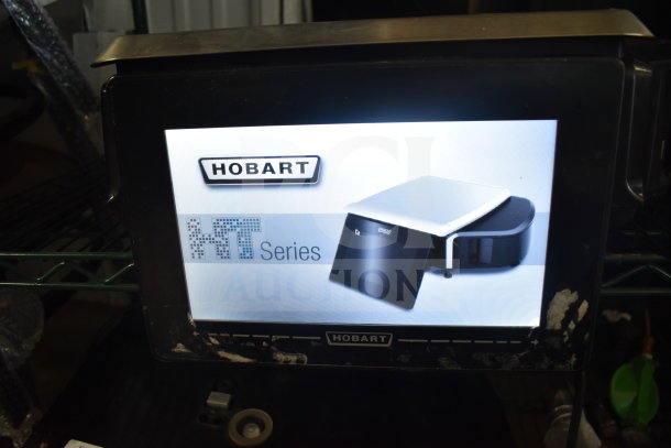 2017 Hobart HTi-7LH26 commercial food portioning scale, tested, working. Features LCD display, Hobart branding.