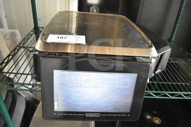 2017 Hobart HTi-7LH26 commercial food portioning scale, tested and working. Features digital display, 120/208-240V, 1 phase.