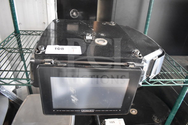 2017 Hobart HTi-7LH26 commercial countertop food portioning scale, black, tested working, no power cord, 120/208-240V.