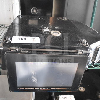 2017 Hobart HTi-7LH26 commercial countertop food portioning scale, black, tested working, no power cord, 120/208-240V.