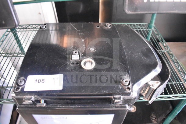 2017 Hobart HTi-7LH26 commercial scale, black, without power cord, tested working, model label visible, item tag 108.