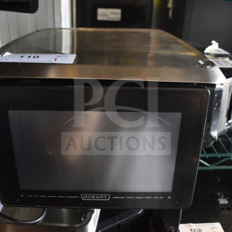 2017 Hobart HTi-7LH26 commercial food portioning scale, touchscreen display, stainless steel top, tested and working condition.