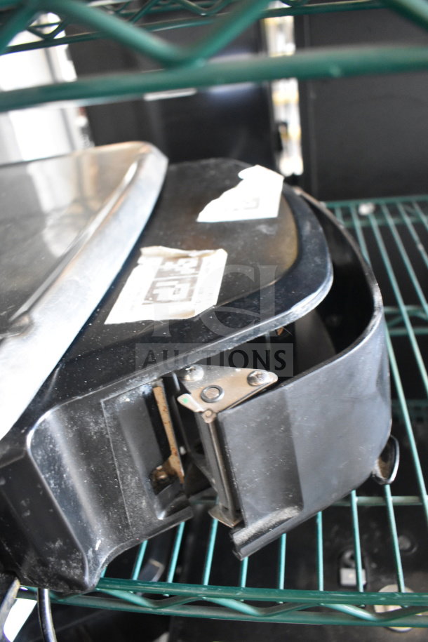 2017 Hobart HTi-7LH26 commercial food scale on shelf. Tested, working, 120/208-240V, 1 phase. Visible labels and metal components.