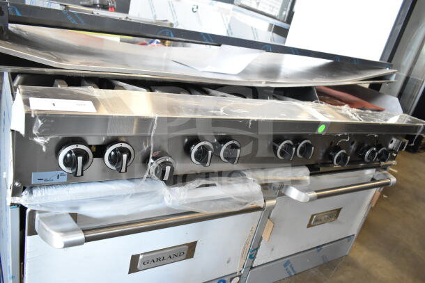 BRAND NEW Garland G60-6G24CC 6-burner range, 24" griddle, 2 convection ovens, 280,000 BTU. Scratch and dent condition.
