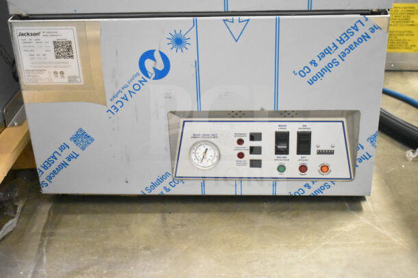 BRAND NEW Jackson DISHSTAR LT commercial dishwasher, low temp, scratch and dent, 115 volts, 1 phase, control panel visible.