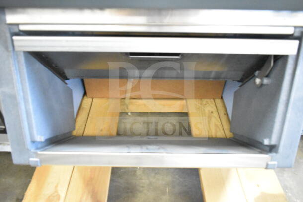 Brand new Scotsman Prodigy Plus 30" ice machine, 1077 lb. capacity, scratch and dent condition, on ice bin, 208/230 Volts.
