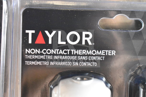 Taylor non-contact thermometer in original packaging, multilingual label. Part of auction lot of 5 various items.