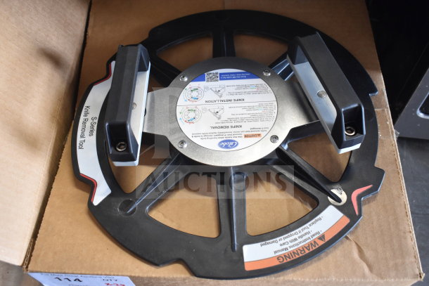 Globe meat slicer blade remover with instructional label and S-Series Knife Removal Tool marking, in box.