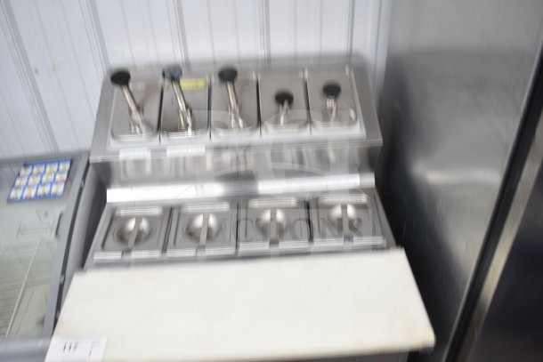 Silver King SKF2A Commercial Refrigerated Fountainette Prep Table, 115V, stainless steel, multi-compartment, excellent condition.