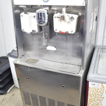 Taylor 632-33 commercial milkshake machine, air-cooled, 2-flavor, floor style, visible wear, 208-230V, 3 Phase.