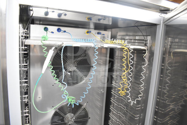 2022 Desmon GBF-15+ETL Stainless Steel Blast Chiller with four probes, commercial-grade, 220V, 3-phase.