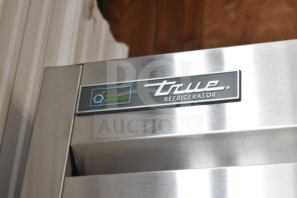 2024 True T-35-HC Commercial 2 Door Reach-In Cooler, stainless steel, features natural refrigerant label.