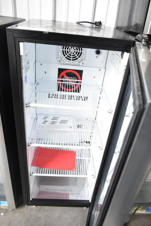 2023 IDW G-4SI-N-2-3-4-B-5 mini cooler merchandiser, 115 volts, 1 phase, black frame, interior shelves, excellent condition.