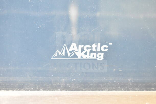Arctic King ARV115B1AST Mini Cooler Merchandiser, 115 Volts, 1 Phase, Arctic King logo visible on front panel.