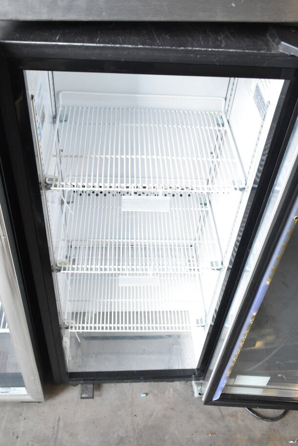 2019 IDW G4-H0234B Mini Cooler Merchandiser, 115 Volts, 1 Phase, two wire shelves, glass door, excellent condition.