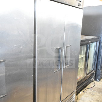 2019 True T-35-HC 2 Door Cooler, stainless steel, commercial grade, 115V, 1 phase, excellent condition.