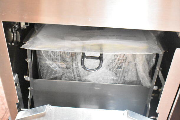 Brand new Perfect Fry PFC730 ventless deep fryer, semi-automatic, scratch and dent, 230/400V, 3 phase, packaged interior view.